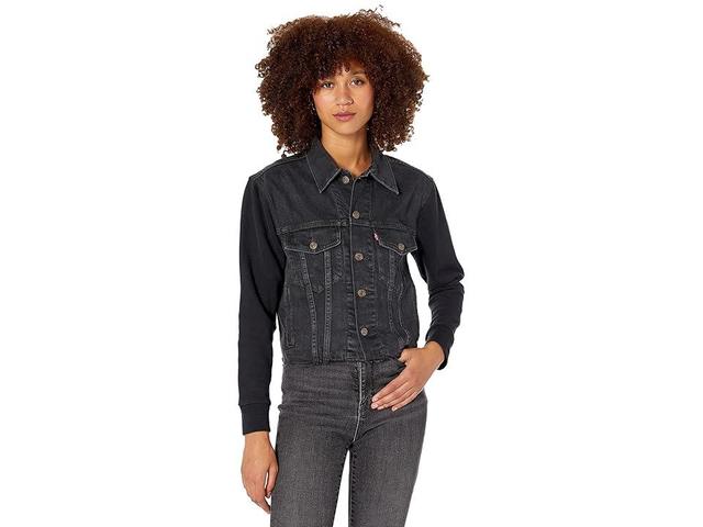 Levi's(r) Womens Ex-Boyfriend Hybrid Trucker (Dark Spot) Women's Clothing Product Image