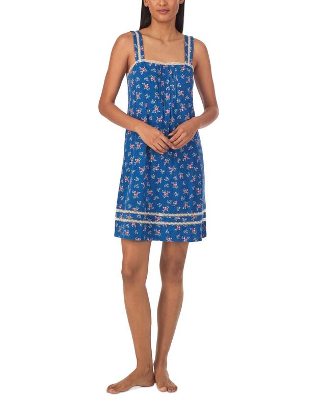 Lauren Ralph Lauren Womens Floral Lace-Trim Nightgown Product Image