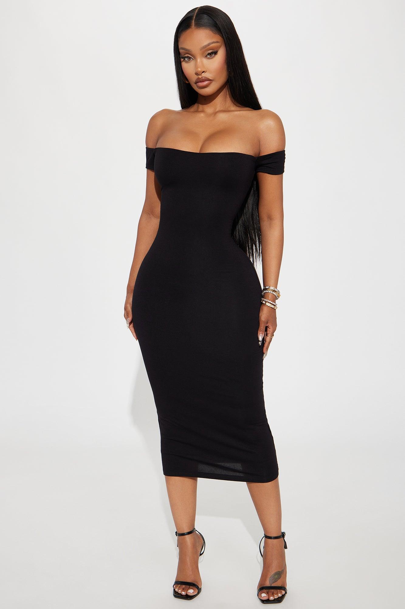 Endless Memories Double Lined Midi Dress - Black Product Image