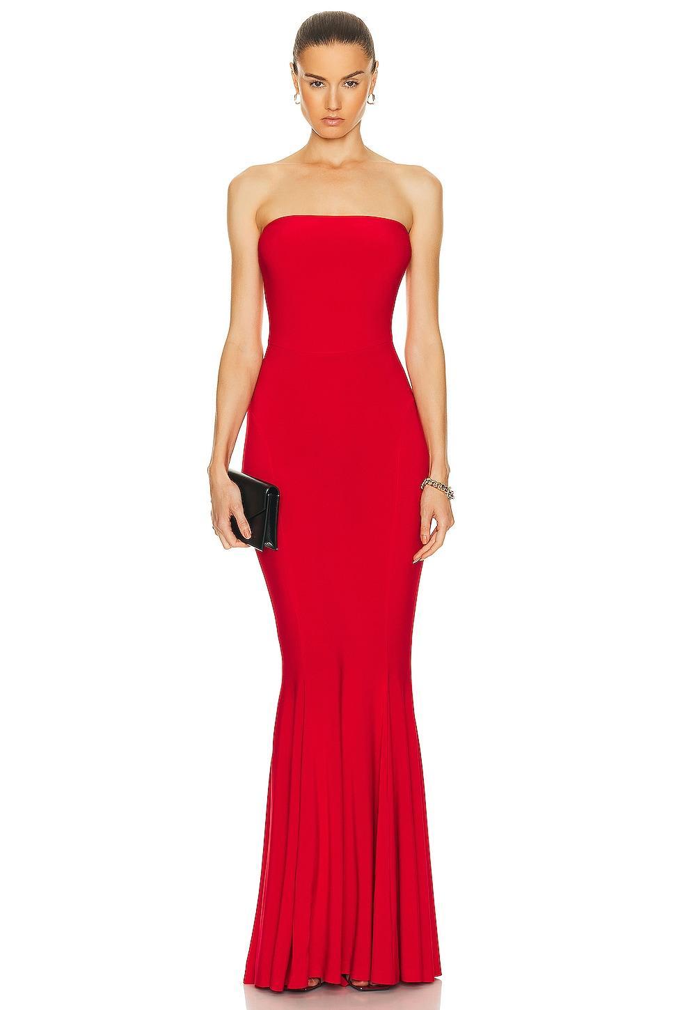 Womens Strapless Fishtail Gown Product Image