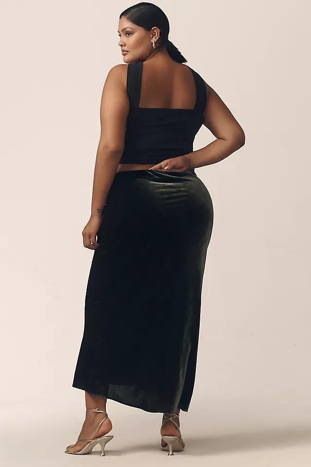 The Tilda Maxi Slip Skirt: Velvet Edition Product Image