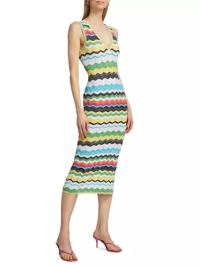 Zigzag Knit Midi-Dress Product Image