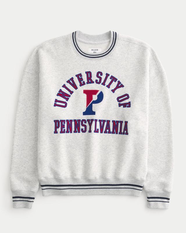 Boxy University of Pennsylvania Graphic Crew Sweatshirt Product Image