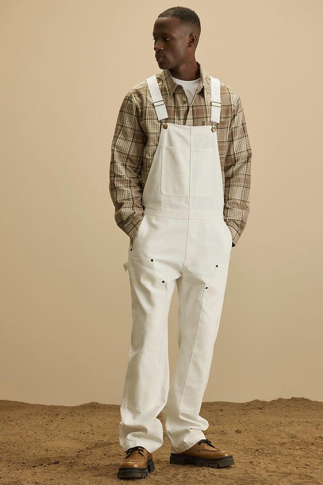 Alexander Utility Canvas Overalls - White Product Image