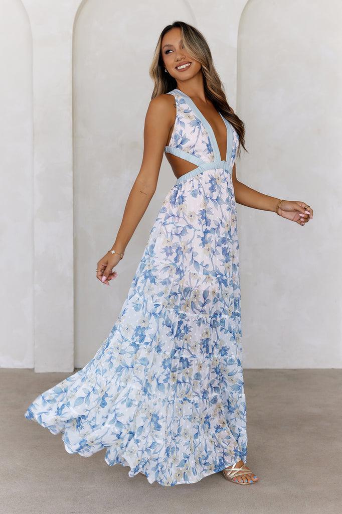 Forward Fashion Maxi Dress Blue Product Image