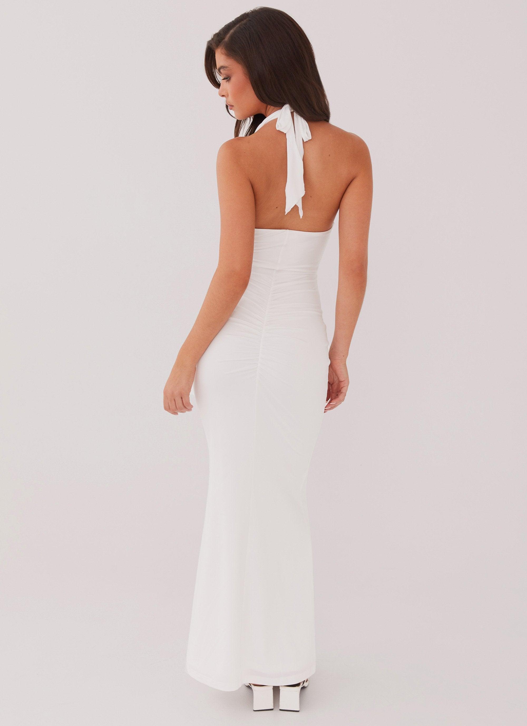 Allanna Frill Maxi Dress - White Product Image