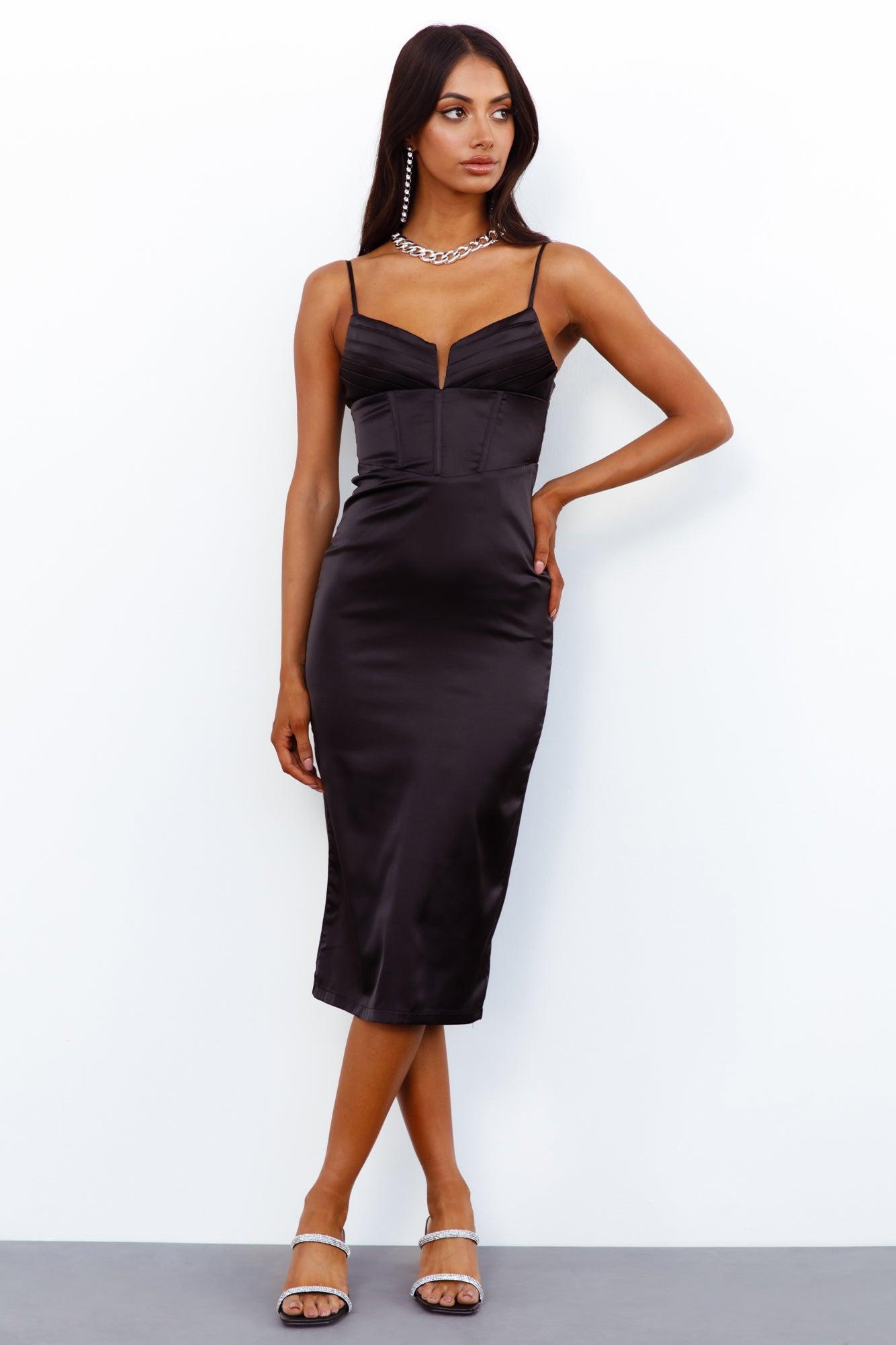 Love That For Me Midi Dress Black Product Image