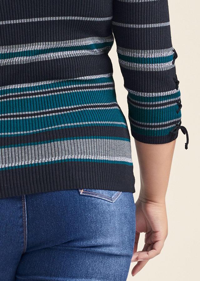 Striped Sweater - Black Multi Product Image