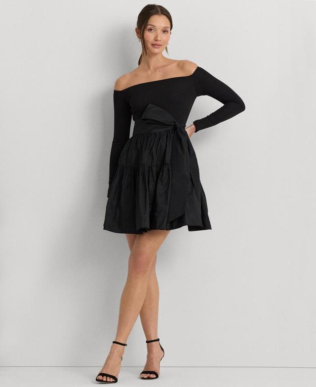 Women's Off-The-Shoulder Fit & Flare Dress Product Image