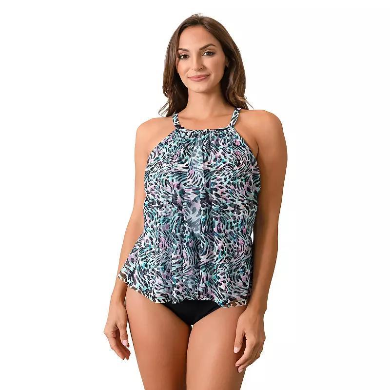 Womens Del Raya Hi-Neck Mesh Tankini Top Product Image