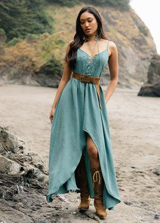 Holland Dress in Dusty Teal Product Image