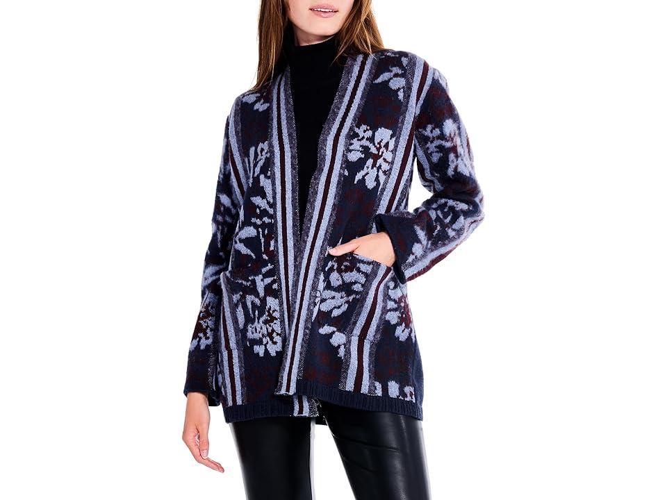 NIC+ZOE Moody Blooms Cardigan Multi) Women's Clothing Product Image