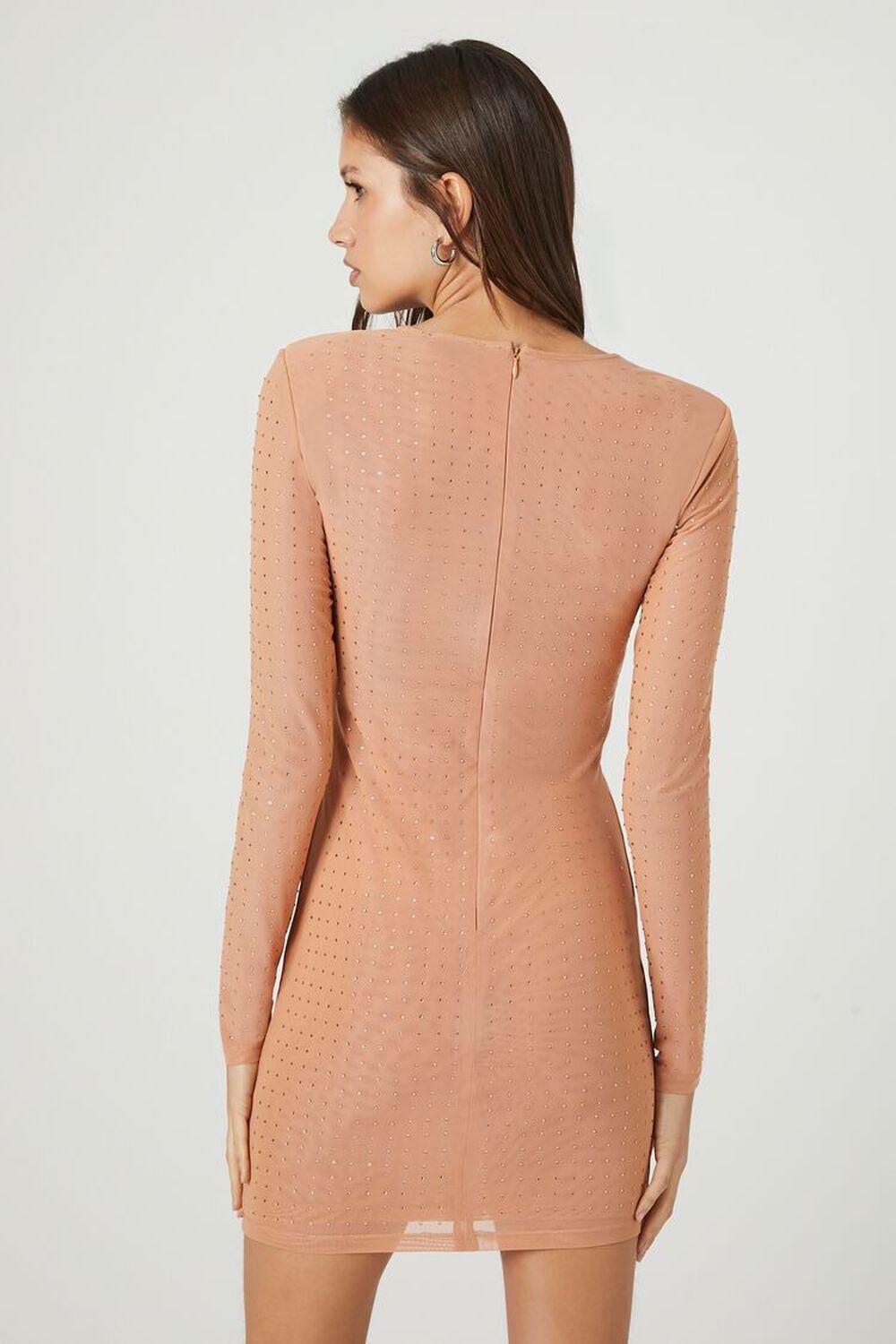 Mesh Rhinestone Mini Dress | Forever 21 Product Image