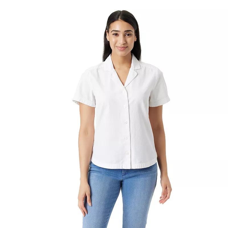 Womens Gloria Vanderbilt Camp Shirt Black Affair Product Image