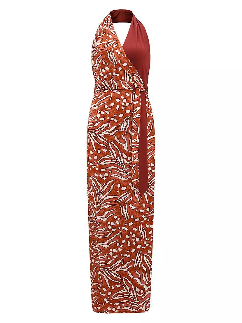 Chase Abstract Two-Tone Jersey Maxi Dress Product Image