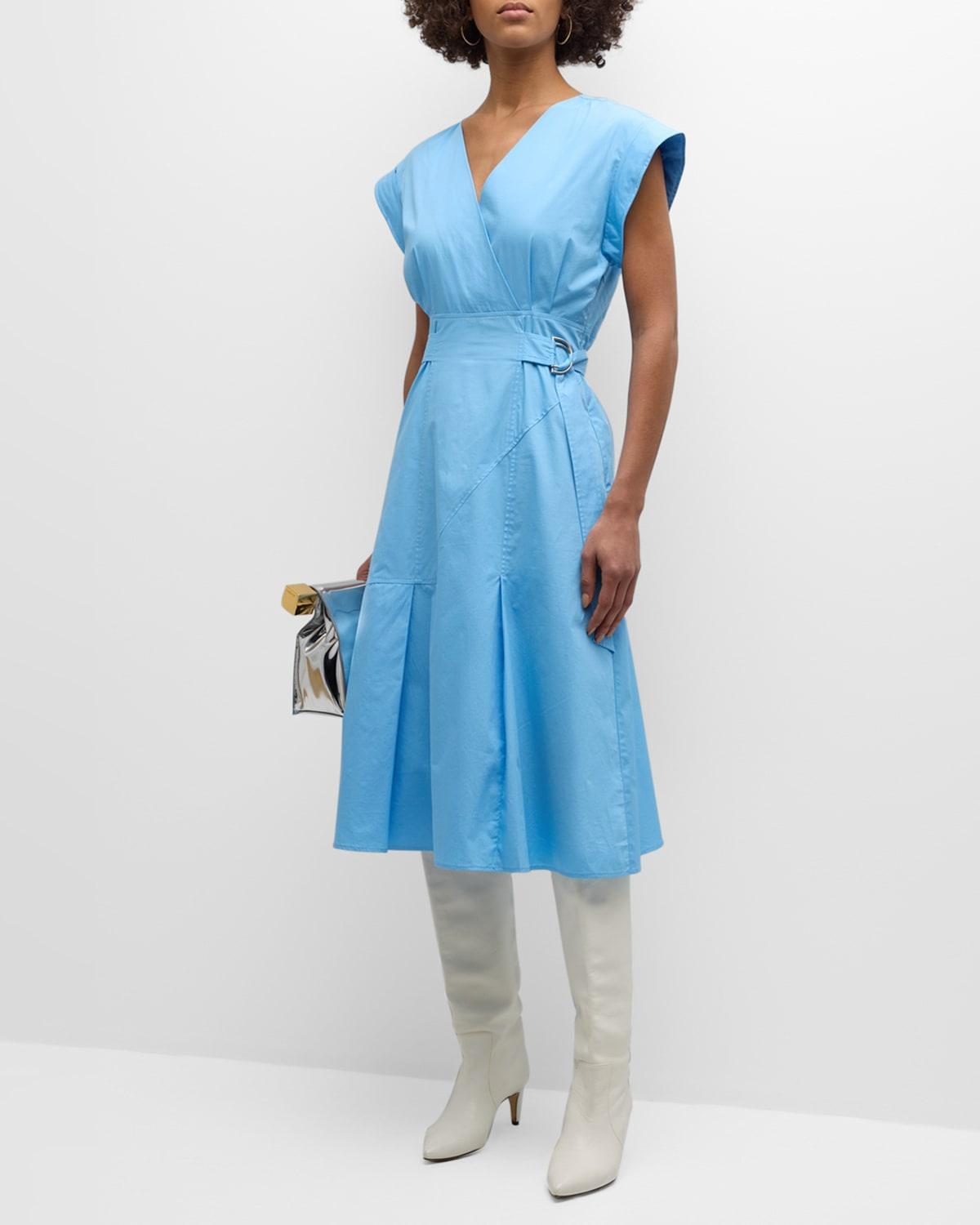 Womens Arabella Cotton Belted Midi-Dress Product Image