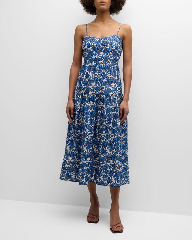 Womens Verona Floral Cotton Midi-Dress Product Image