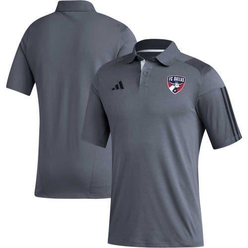 Mens adidas Gray FC Dallas 2023 On-Field Training Polo Product Image