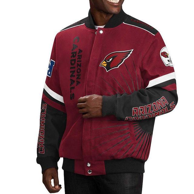 Mens G-III Sports by Carl Banks Cardinal Arizona Cardinals Extreme Redzone Full-Snap Varsity Jacket Product Image