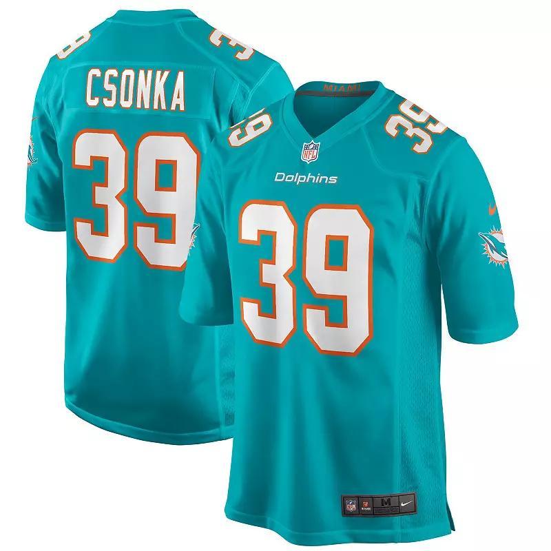 Mens Nike Larry Csonka Aqua Miami Dolphins Game Retired Player Jersey Turquoise A Product Image