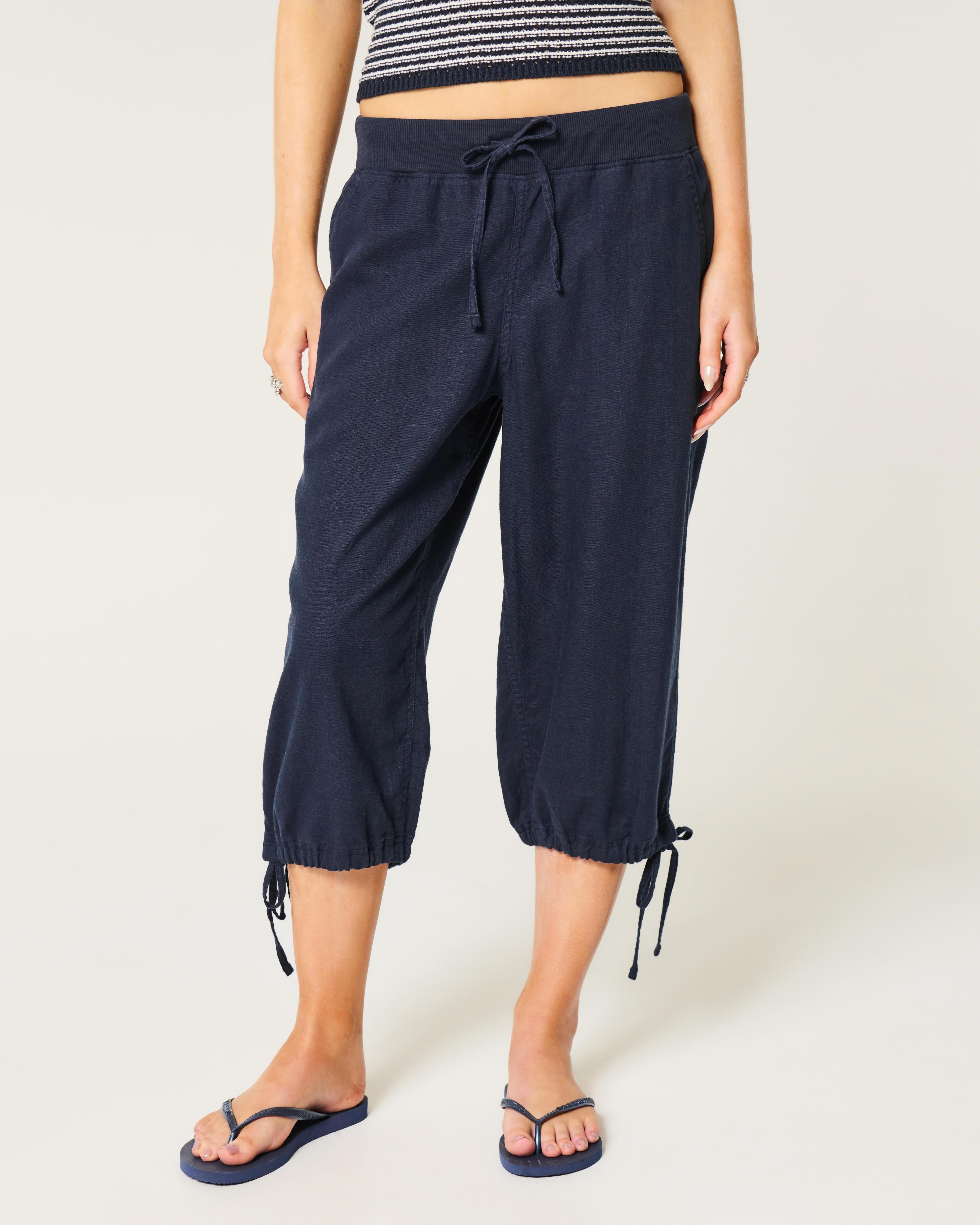 Tie-Hem Capri Pants Product Image