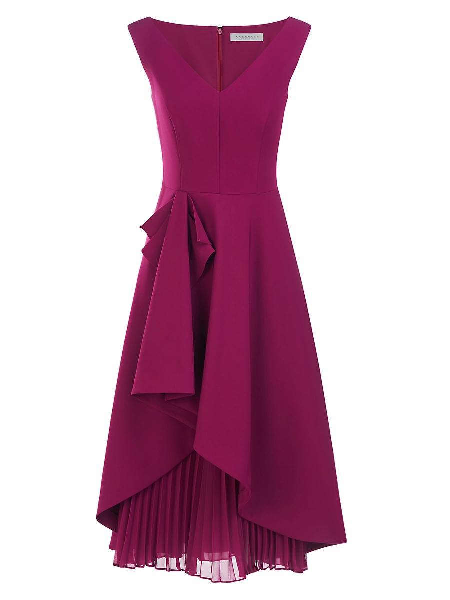 Womens Begonia Ruffled A-Line Midi-Dress Product Image