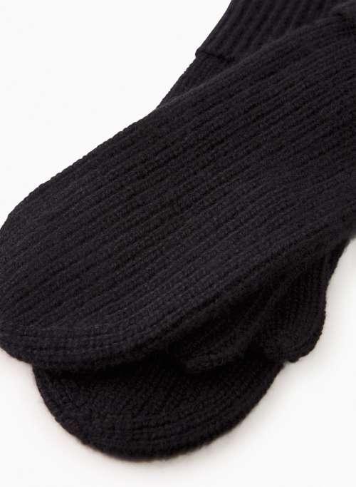 cashmere rib mitten Product Image