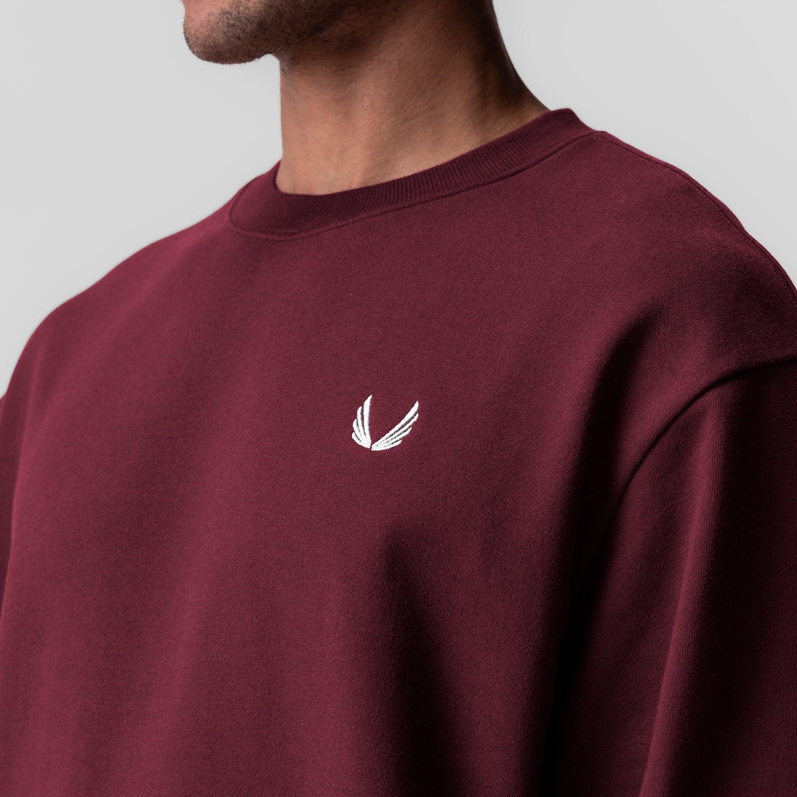 0984. Herringbone Terry Crewneck - Crimson Product Image