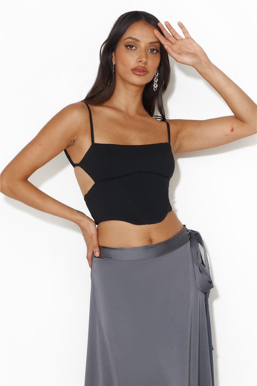 Fave Crop Top Black Product Image