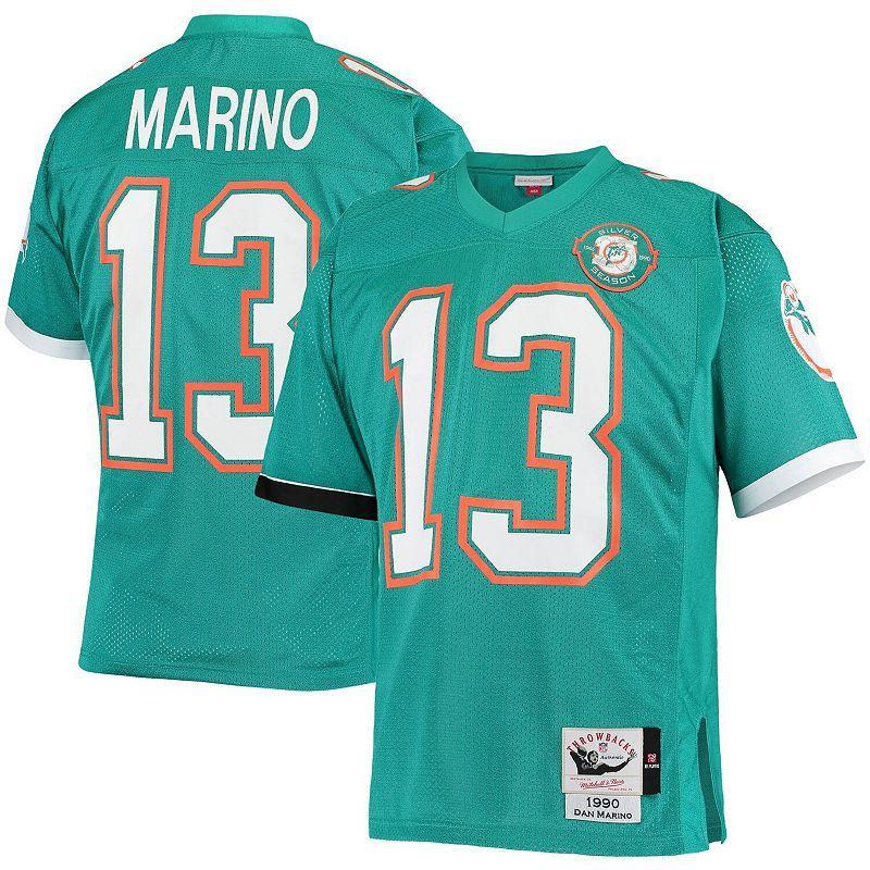 Mens Mitchell & Ness Dan Marino Aqua Miami Dolphins 1990 Authentic Throwback Retired Player Jersey Turquoise A Product Image