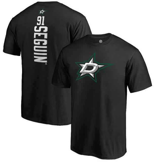 Mens Fanatics Branded Tyler Seguin Black Dallas Stars Backer Name & Number T-Shirt Product Image