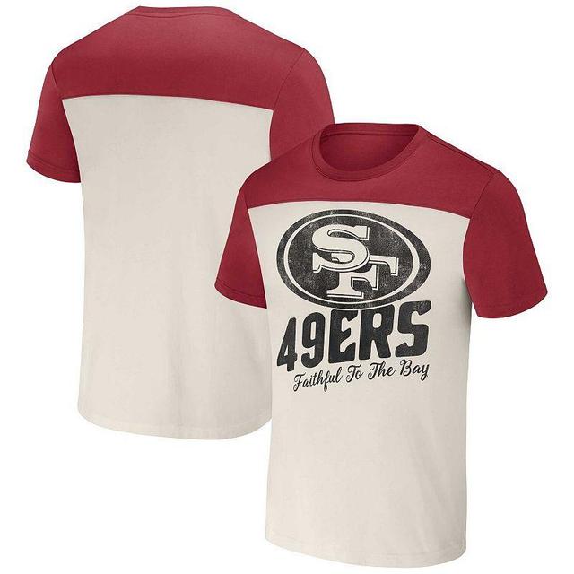 Mens NFL x Darius Rucker Collection by Fanatics Cream San Francisco 49ers Colorblocked T-Shirt Product Image