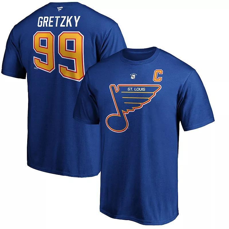 Mens Fanatics Branded Wayne Gretzky St. Louis s Authentic Stack Retired Player Name & Number T-Shirt Product Image