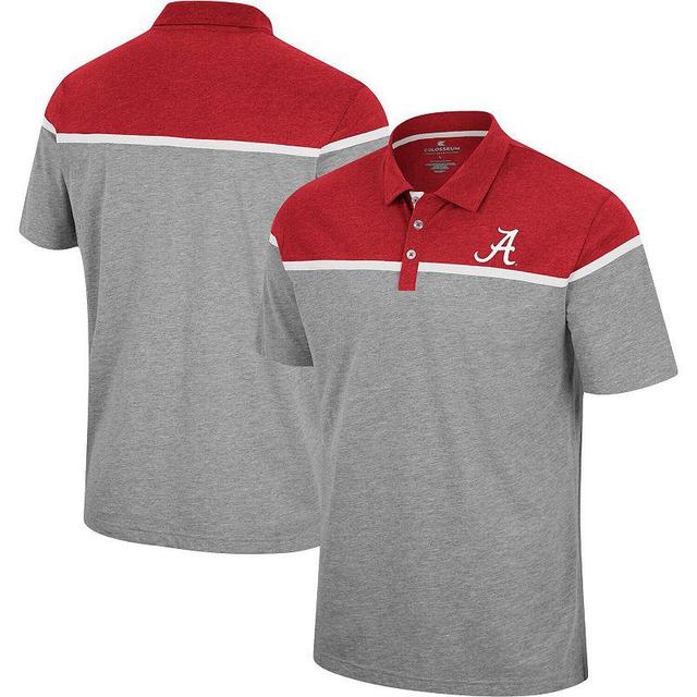 Mens Colosseum Heather Gray Alabama Crimson Tide Chamberlain Polo Product Image