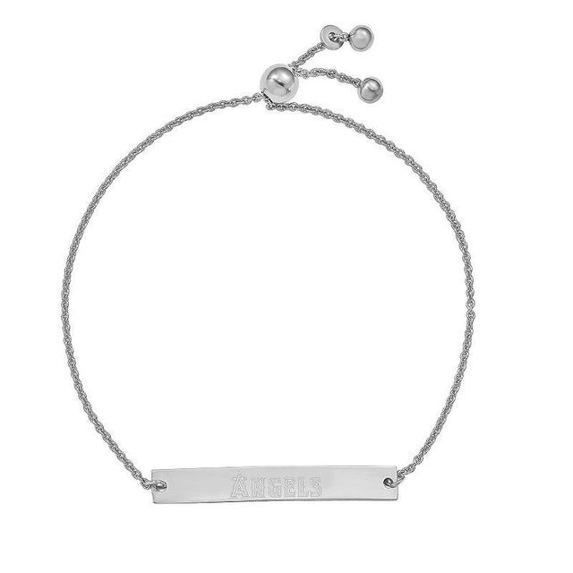 LogoArt Los Angeles Angels Small Bar Adjustable Bracelet, Womens Sterling Silver Product Image