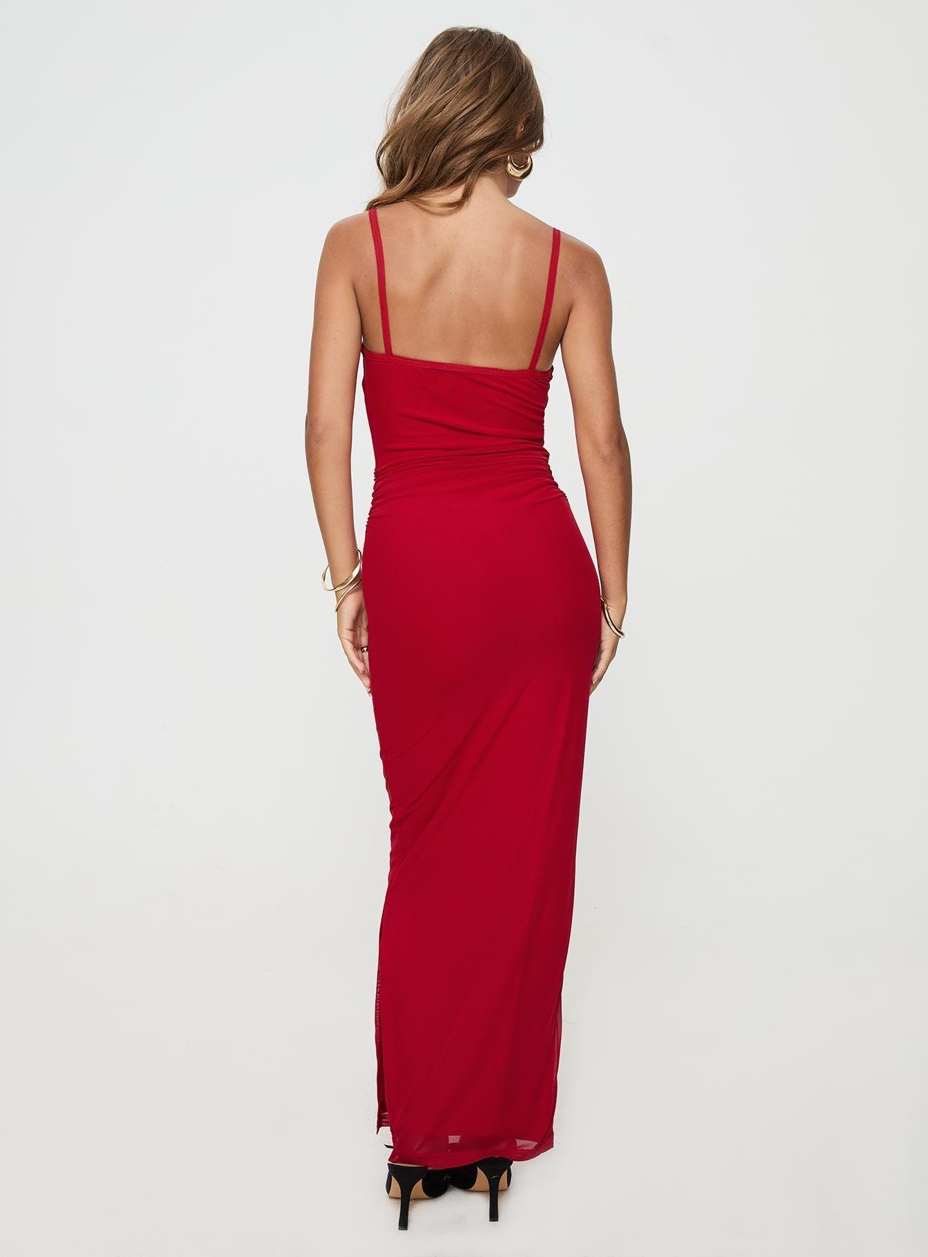 Apolline Maxi Dress Red Product Image