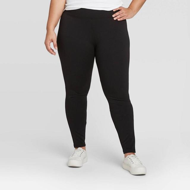 Womens Plus High Waist Ponte Leggings - A New Day Product Image