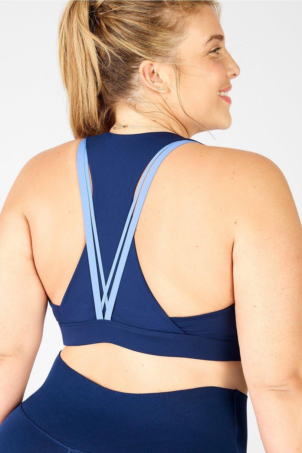 Fabletics Kessler Medium Impact Sports Bra Womens blue plus Size 4X Product Image