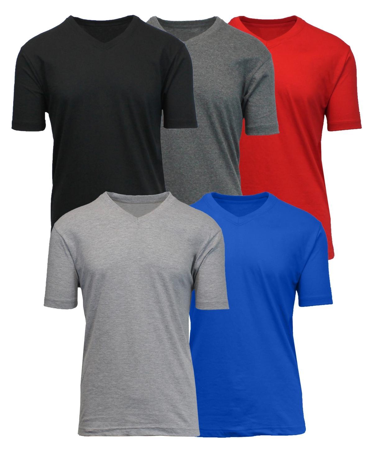 Blue Ice Mens Short Sleeve V-Neck Tee-5 Pack Product Image