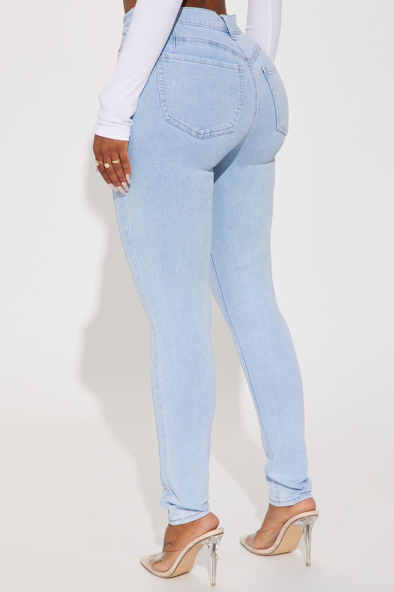 Attention Grabber Booty Lifter Stretch Skinny Jeans - Medium Wash Product Image