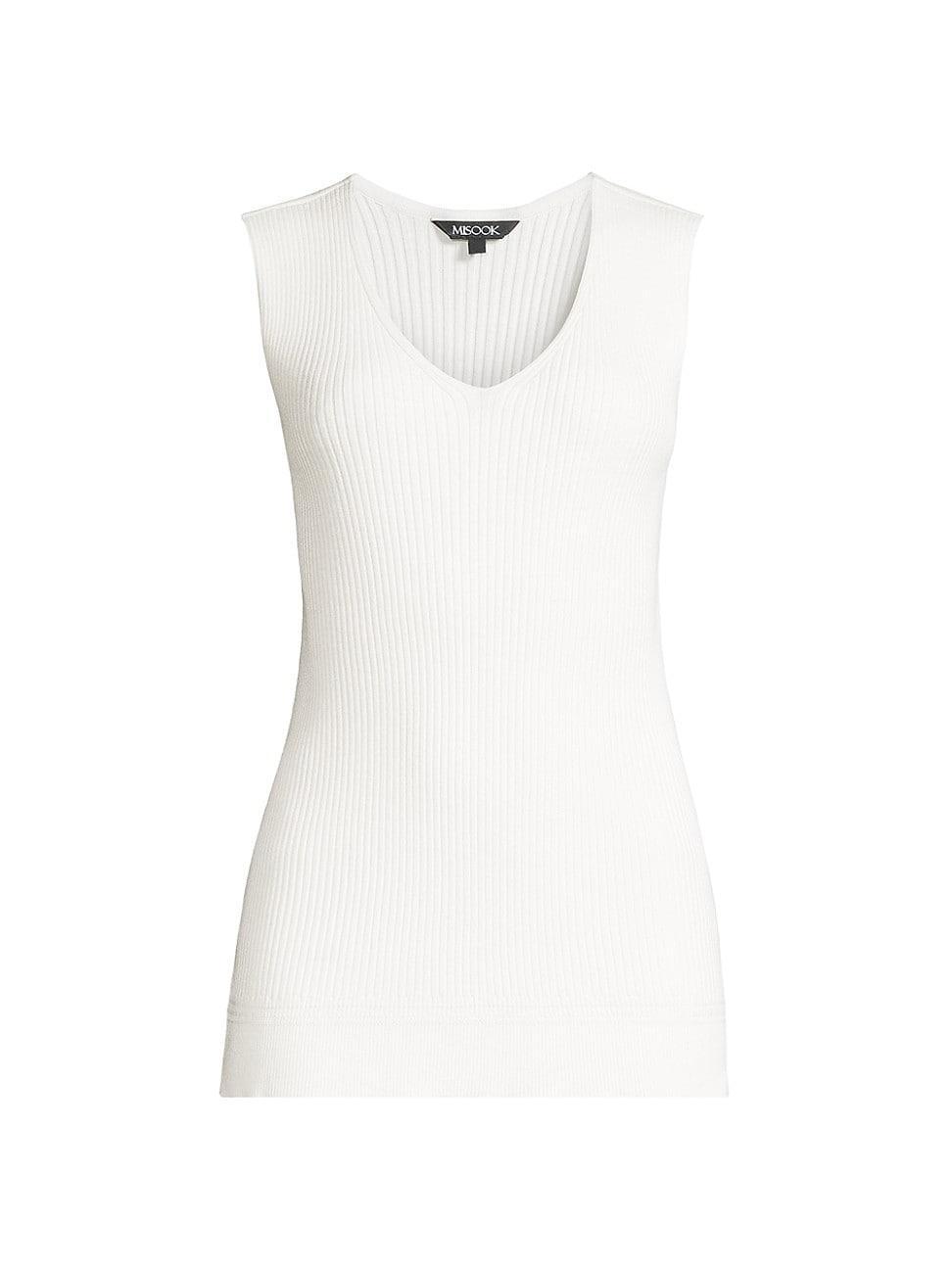 V-Neck Ribbed Soft Knit Tank Product Image