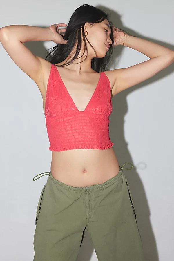 Out From Under Firecracker Smocked Cropped Top Womens at Urban Outfitters Product Image