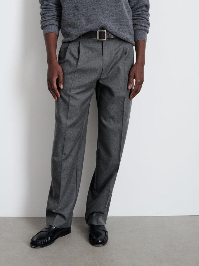 Henry Pleated Trouser In Wool Flannel Product Image