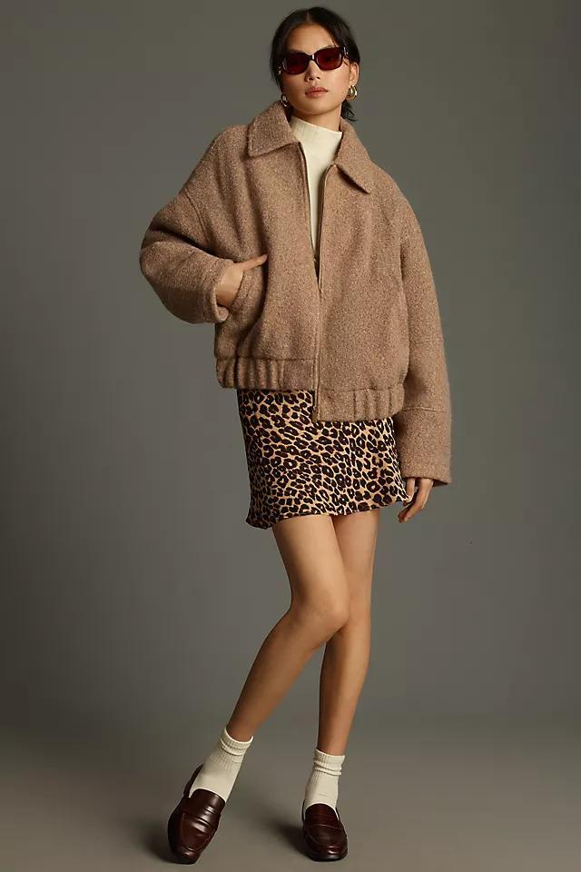 By Anthropologie Oversized Soft Bomber Jacket Product Image