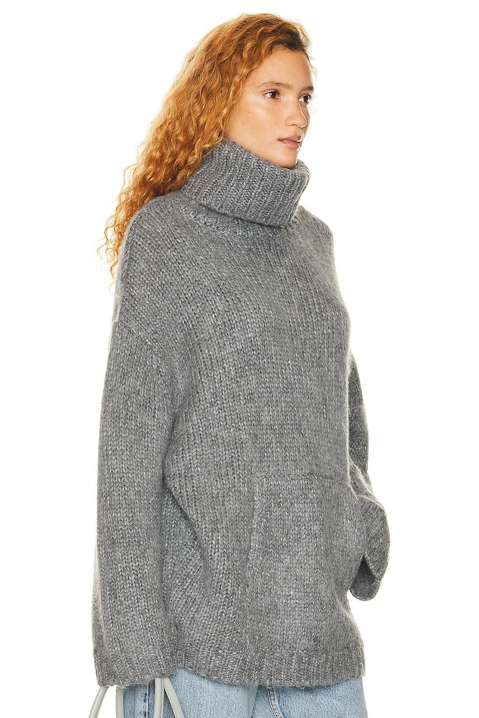 Helsa Janin Sweater in Grey - Grey. Size M (also in S, XS). Product Image