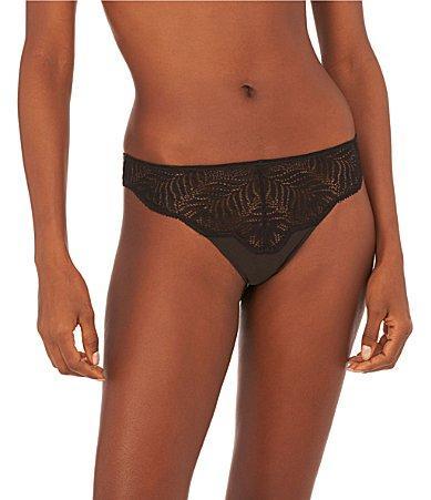 Natori Jersey & Lace Thong Product Image