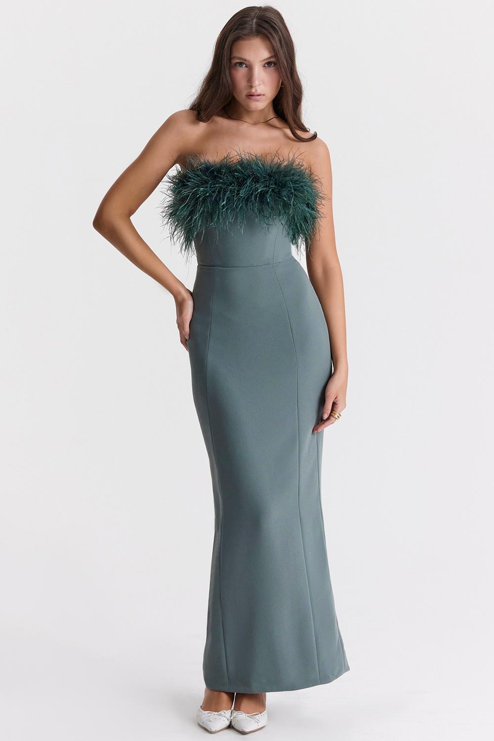 Juliene Eucalyptus Maxi Dress - SALE Product Image