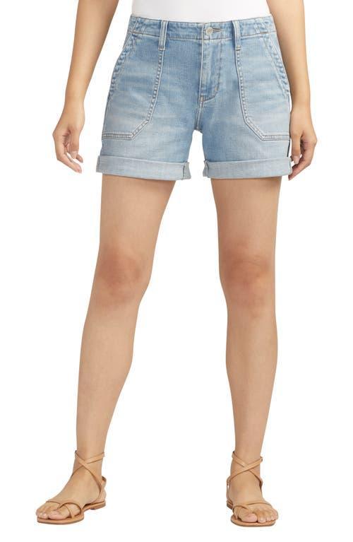 JAG Alex Safari Cuffed Denim Shorts Product Image