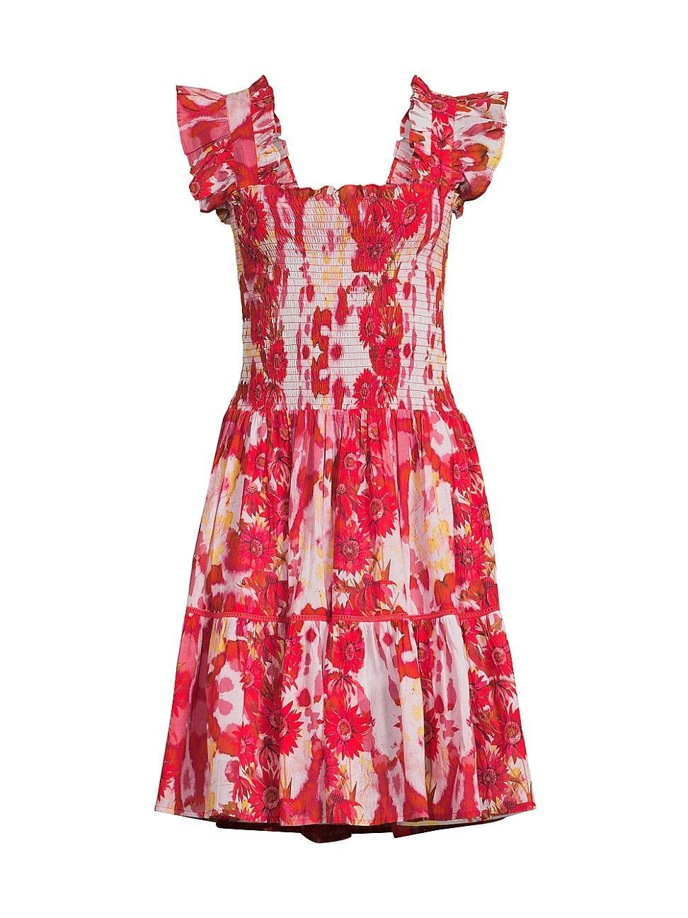 Womens Elena Floral Minidress Product Image