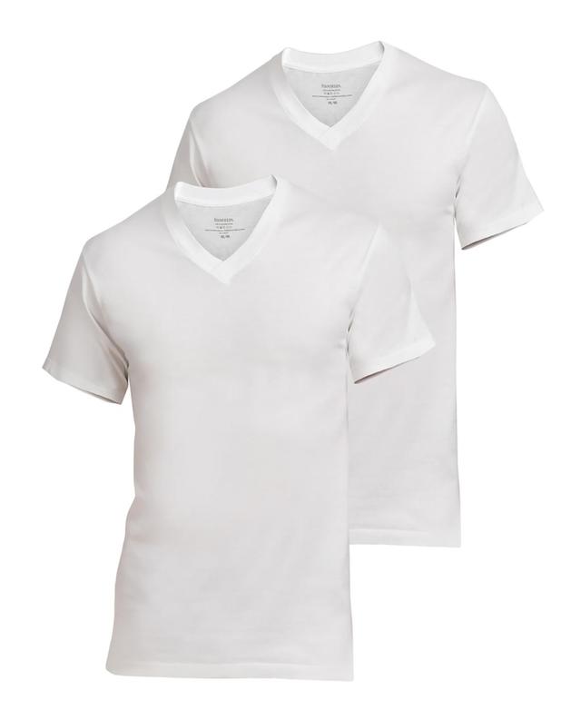 Stanfields Mens Supreme Cotton Blend V-Neck Undershirts, Pack of 2 Product Image